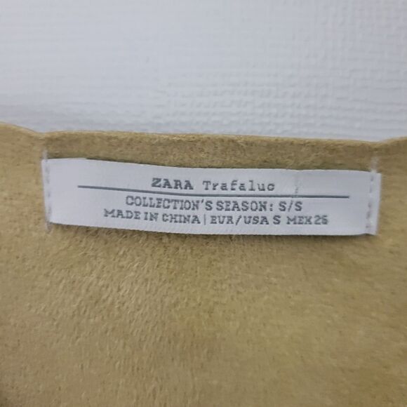 Zara Trafaluc Metallic Shimmer Leatherette Crop Cami - Picture 6 of 9